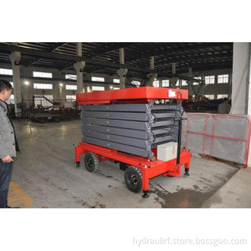 450Kg Loading Capacity Hydraulic Mobile Scissor Lift with 6